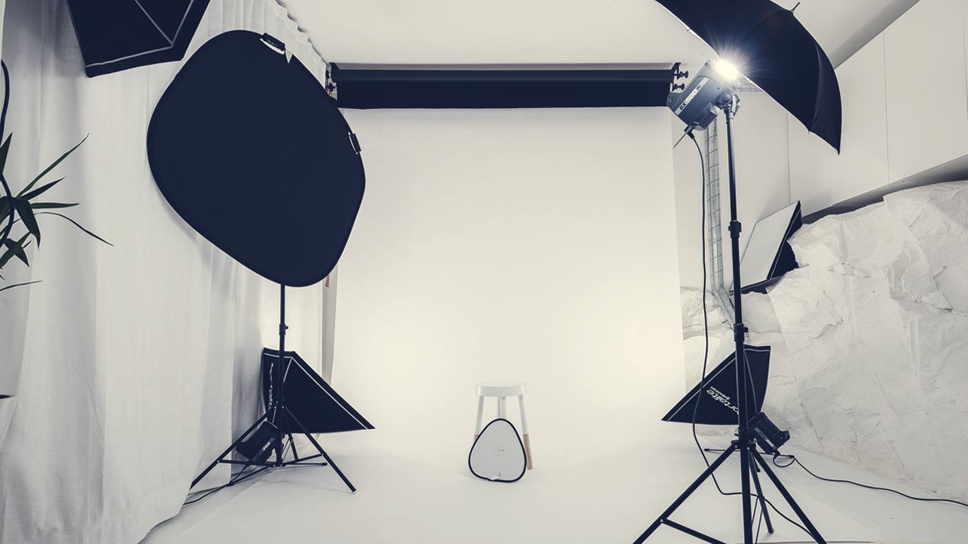 Vit studiobakgrund i Light Box fotostudio